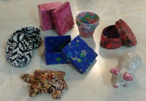 Some of Capel Ladies' Finished Decopatch Items